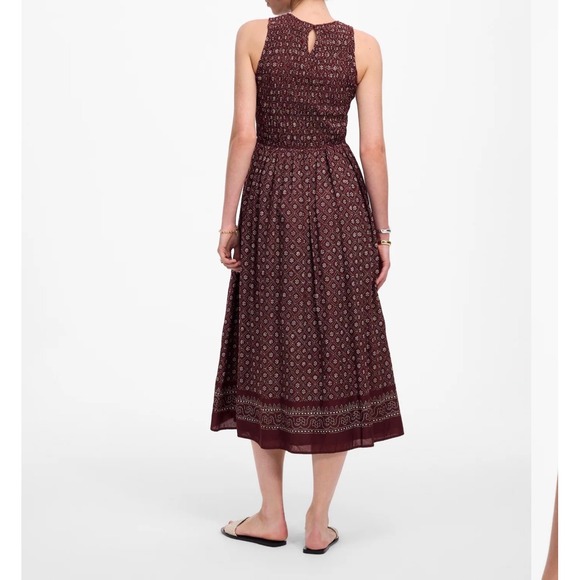Madewell The Melody Smocked Midi Dress in Daisy print in Dusty plum size M NV483 - Picture 3 of 11